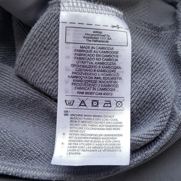 Rare Adidas Warm-Up Hoodie Men XL Gray Basketball Travel Team 3SSB Circuit Logo - Picture 11 of 16